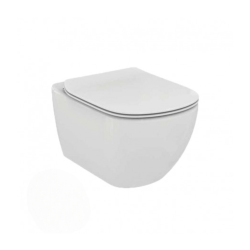 Pack Autoportant Bâti-support Duofix + WC sans bride Tesi, fixations invisibles + Abattant softclose + Plaque blanche