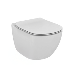 Pack WC Bâti-support extra-plat UP720 + Cuvette Tesi Ideal Standard + Abattant frein de chute + Plaque Blanc/Chrome