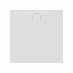 Swiss Aqua Technologies Vision Receveur de douche 90x90cm + Siphon Eslim90. Marbre coulé, blanc (SATSVVI90QB-S)