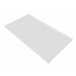 Vision Receveur de douche 140x90cm + Siphon Eslim90. Marbre coulé, blanc (SATSVVI14090B-S)