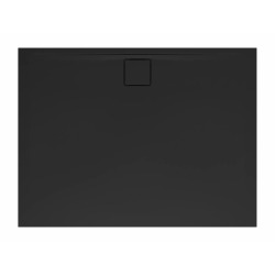 Vision Receveur de douche 120x80cm + Siphon Eslim90. Marbre coulé, noir (SATSVVI12080C-S)