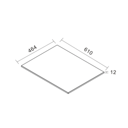  Set complet 60 cm : plan vasque blanc mat + meuble assemblé, blanc cassé (CERAMIA-4OW60-S)