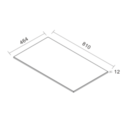  Set 80 cm : plan vasque blanc mat + meuble assemblé, gris perle (CERAMIA-4LG80-S)