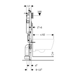 Bâti-support fixation murale Duofix