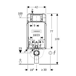 KOMBIFIX Bâti-support pour WC suspendus avec réservoir Sigma 8 cm (110.790.00.1)
