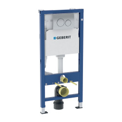 Pack Autoportant Bâti-support Duofix 112cm + Plaque de commande Chrome Delta20 + fixations murales (458.134.21.2)