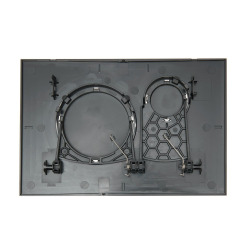 Plaque de commande double touche en plastique, noir mat (SATAT78)