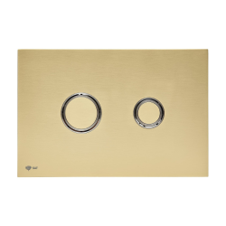  Plaque de commande double touche en acier inoxydable, traitement PVD, or mat (SATATBG)