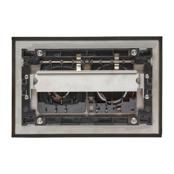 Plaque de commande double touche en acier inoxydable, traitement PVD, gun metal mat (SATATBGM)