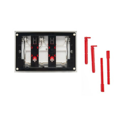 Plaque de commande double touche, gun métal mat (SATATGM-M)