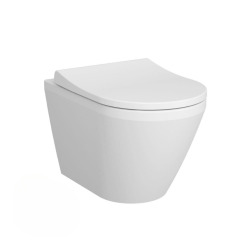 Pack WC Bâti-support UP720 extra-plat + WC sans bride Integra + Abattant frein de chute + Plaque blanche (SLIM-IntegraRimless-B)