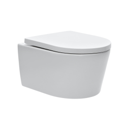 Pack WC bâti-autoportant + WC SAT sans bride + Abattant softclose + Plaque blanche + Set d'habillage (SMART-SATrimless-4-sabo)