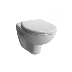 Pack WC Bâti Duofix + Cuvette suspendue Vitra S50 avec bride + Abattant soft close + Plaque blanche (S50Geb3)