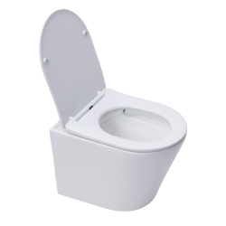 ViConnect Pro S Pack WC bâti-support Villeroy & Boch + WC sans bride Swiss Aqua Technologies + abattant + plaque (VCNINFI2CH)