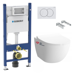 Geberit Pack WC bati-support Geberit + WC sans bride Swiss Aqua Technologies + plaque (INFINITIO2GEB3)