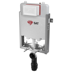 Swiss Aqua Technologies Bâti-support pour WC suspendu, double chasse 3/6 l, pour cloison fine (SATAMZSLIM)