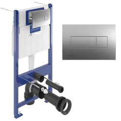 Pack WC bâti-support + Cuvette Vitra S50 + Abattant softclose + Plaque chrome (ViConnectS50-1)