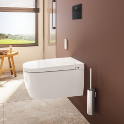 Vitra  V-Care Comfort WC lavant suspendu sans bride avec commandes à distance + fonctions personnalisables, blanc (5674B0403-6194)