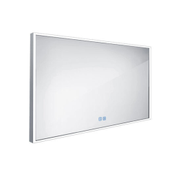 Miroir carré avec éclairage LED 120x70 cm, capteur tactile, cadre en aluminium (ZP13006VX)