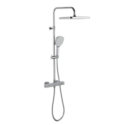 Swiss Aqua Technologies Ensemble de douche mural 3 jets avec mitigeur thermostatique, chrome (SATSSTZ)