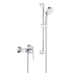 New Tempesta Cosmopolitain 100 ensemble de douche 2 jets + mitigeur douche 1/2", chrome (23632000-26076002)