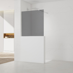 100x100cm Walk-in paroi de douche à l'italienne pour cloison abaissée, verre Easy clean (SATWIS100KS)