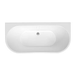 Mood 170x80 cm baignoire îlot en acrylique 227L, orientation gauche et droite, avec siphon + pieds, blanc (SATVMOOD1700Z)