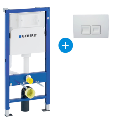 Geberit Pack Geberit  DuoFix 100 + Plaque de Commande Delta 51 Blanche (SETUP100-PRO2)