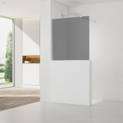 120x100cm Walk-in paroi de douche à l'italienne pour cloison abaissée, verre Easy clean (SATWIS120KS)