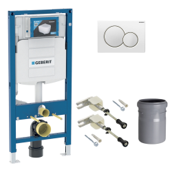Geberit Pack bati-support Geberit Duofix UP320 + Plaque de commande Sigma01 Blanche (-Sigma01-B)