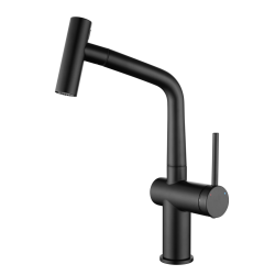 Timeless mitigeur d'évier à levier en acier inoxydable avec bec extractible, monotrou, cuivre brossé (TMLKF185BCP)