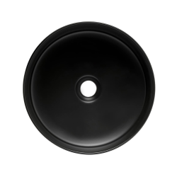 Mood vasque à poser ronde 36x36 cm sans trou de robinetterie ni trop-plein, noir mat (SATM3636BKM)