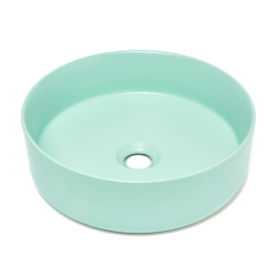 Mood vasque à poser ronde 36x36 cm sans trou de robinetterie ni trop-plein, gris foncé (SATM3636DGRM)