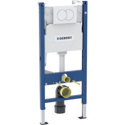 Pack WC Bâti Duofix + Cuvette suspendue Vitra S50 avec bride + Abattant soft close + Plaque blanche (S50Geb3)