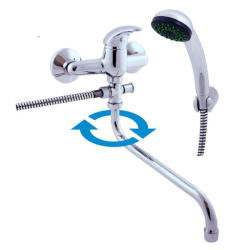 Hansgrohe Mitigeur salle de bain RAV SLEZÁK Sázava avec garniture de douche 100 mm chrome SA056.0/1