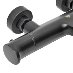 Mitigeur de salle de bain SAT Dark sans kit de douche 150 mm noir SATBSDA222C