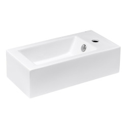Lavabo Glacera Bigio 50x25 cm avec trou pour mitigeur à droite (BG5025P)