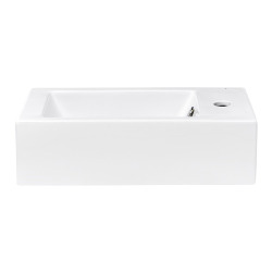 Lavabo Glacera Bigio 50x25 cm avec trou pour mitigeur à droite (BG5025P)