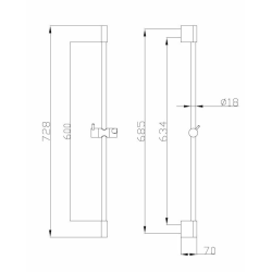 Optima Barre de douche Optima Comfort, chrome (OPS040)