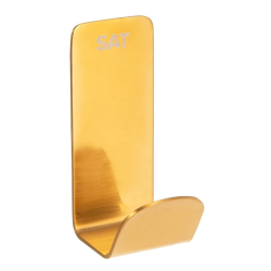 Mood crochet de salle de bain, sans vis, à coller, or brossé (SATDMOOD21BZ)