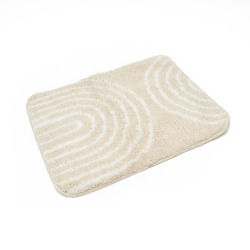 Tapis de salle de bain de 50x40 cm, lavable en machine, beige (SATDPREDWC07BE)
