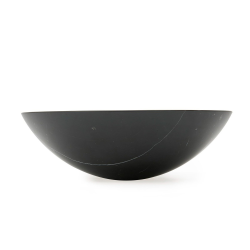 Glacera Lavabo pour plan de travail SAT Purity 43x43 cm marbre noir sans trou pour robinet, sans trop-plein (SATPURBL)