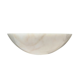 Lavabo à poser Kit Purity 43x43 cm en marbre blanc sans trou de robinetterie, sans trop-plein SATPURWH