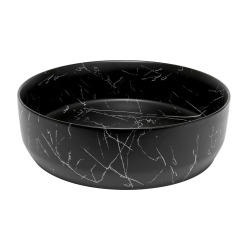 SAT Infinitio Design lavabo à poser 39x39 cm noir mat sans trou pour robinet (SATINF3939MRBKM)