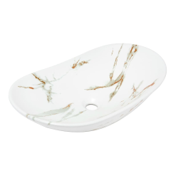 Glacera SAT Infinitio 61,5x36 cm marbre blanc mat sans trop-plein (SATINF61536MR)