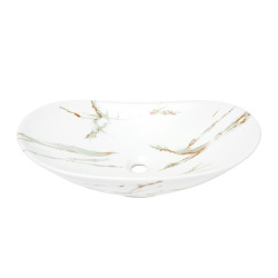 SAT Infinitio 61,5x36 cm marbre blanc mat sans trop-plein (SATINF61536MR)