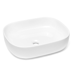 Triomini by Gravelli Slim 50x40 cm vasque à poser sans trop-plein, blanc (SLM5040)