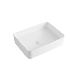 Swiss Aqua Technologies Lavabo à poser SAT Project 50x37 cm, vasque sans trou de robinet (SATUMPRO5037)