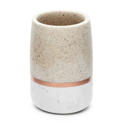 Optima Tera gobelet au design moderne en polyrésine, sable (TERA27)