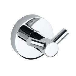 Crochet double de salle de bain en laiton, fixation sans vis, chrome (104106032)